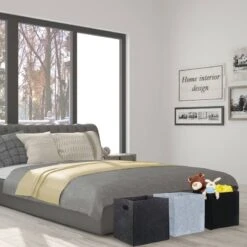 1x Panier à Bûches Carré En Feutre Gris -Komar || Wenko || Amadeus Soldes Magasin 0250316f8ccc487da522f58eed681339