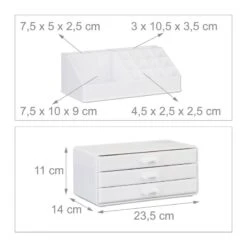 Organiseur De Maquillage 3 Tiroirs -Komar || Wenko || Amadeus Soldes Magasin 0489fbb690214743b296b9207a1480be