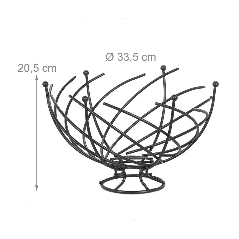 Corbeille à Fruits En Métal Noir 10 Corbeille à Fruits En Métal Noir – Image 8