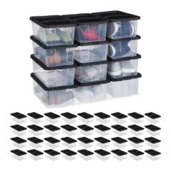 Boîtes à Chaussures Noires Lot De 48 -Komar || Wenko || Amadeus Soldes Magasin 089d5be7d0c04d7496158807d7ad61db