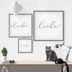 Impression D’art Calligraphie Liebe III -Komar || Wenko || Amadeus Soldes Magasin 1000203039 200211 11320102863 DETAILS P000000001000203039