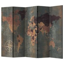 Paravent Map (5 éléments)