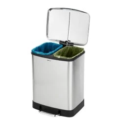 Wenko Poubelle Studio Easy-close Duo -Komar || Wenko || Amadeus Soldes Magasin 1000274025 210618 14061800132 DETAILS P000000001000274025