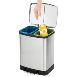 Wenko Poubelle Studio Easy-close Duo -Komar || Wenko || Amadeus Soldes Magasin 1000274025 210618 14061800135 DETAILS P000000001000274025