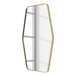 Miroir Shape Hexagon Brass