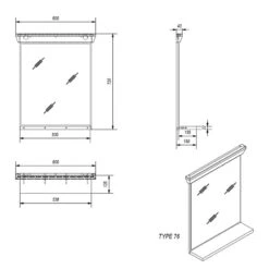 Miroir Lewk -Komar || Wenko || Amadeus Soldes Magasin 1000281704 210728 08082000027 SKETCH DETAILS P000000001000281704 sketch