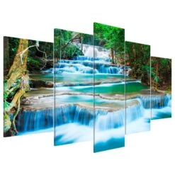 Tableau Déco Blue Waterfall In Thailand
