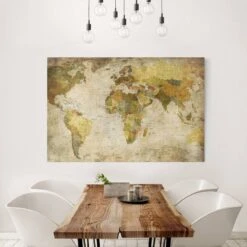 Impression Sur Toile Carte Du Monde II -Komar || Wenko || Amadeus Soldes Magasin 1000297371 211015 10490101322 MOOD DETAILS P000000001000297371 mood