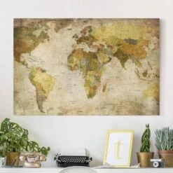 Impression Sur Toile Carte Du Monde II -Komar || Wenko || Amadeus Soldes Magasin 1000297371 211015 10490201324 MOOD DETAILS P000000001000297371 mood