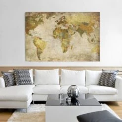 Impression Sur Toile Carte Du Monde II -Komar || Wenko || Amadeus Soldes Magasin 1000297371 211015 10490201327 MOOD DETAILS P000000001000297371 mood