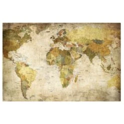 Impression Sur Toile Carte Du Monde II -Komar || Wenko || Amadeus Soldes Magasin 1000297371 211015 10490201337 DETAILS P000000001000297371