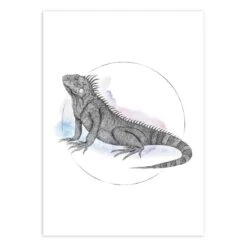 Komar Tableau Déco Iguana Watercolor