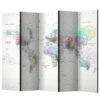 Paravent White-Colorful World Map -Komar || Wenko || Amadeus Soldes Magasin 1000308381 211118 15281700635 IMAGE P000000001000308381