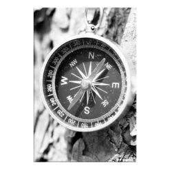 Tableau Déco Black And White Compass