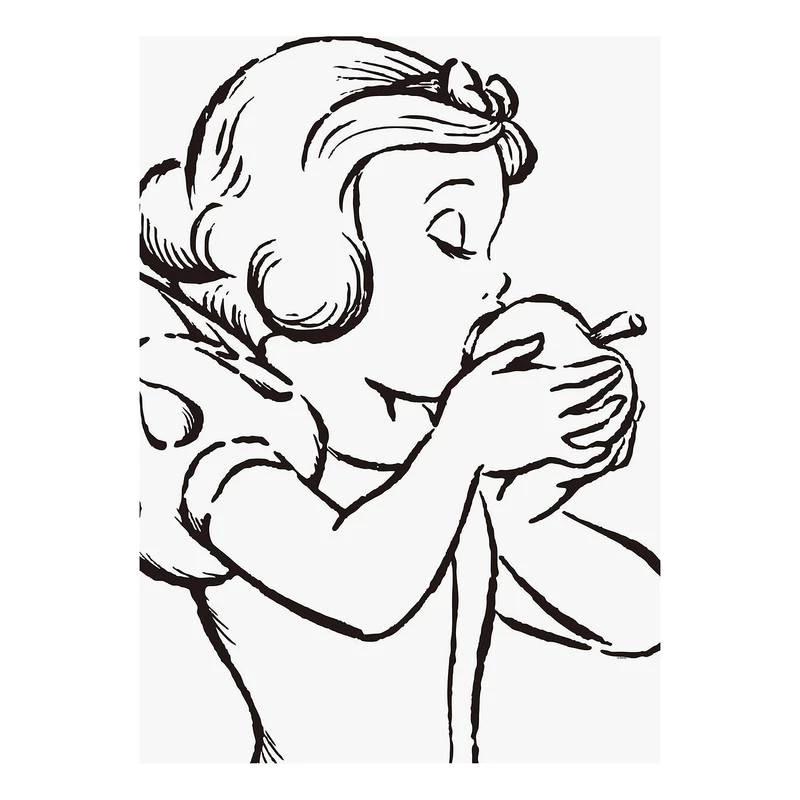 Komar Tableau Déco Snow White Apple Bite White 3 Komar Tableau Déco Snow White Apple Bite White