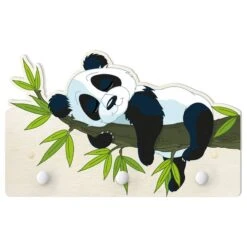 Patère Enfants Panda Endormi