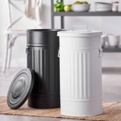 Poubelle Oskar ZINC -Komar || Wenko || Amadeus Soldes Magasin 1000338043 220301 021 MOOD DETAILS P000000001000338043 mood