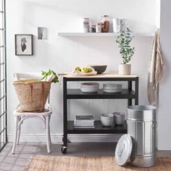 Poubelle Oskar ZINC -Komar || Wenko || Amadeus Soldes Magasin 1000338081 220225 020 MOOD DETAILS P000000001000338081 mood