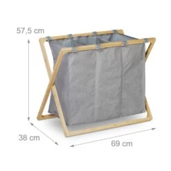 Panier à Linge 3 Compartiments Pliable -Komar || Wenko || Amadeus Soldes Magasin 10369c1cd007415a86a14379a079abd5