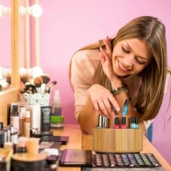 Organiseur Maquillage Rotatif En Bambou -Komar || Wenko || Amadeus Soldes Magasin 1187cc8b8cf64cbe8e634d0d4e492e4a