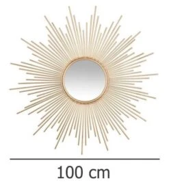 Miroir Mural Décoratif GOLD SUN Ø 100 Cm -Komar || Wenko || Amadeus Soldes Magasin 147ef080669e412aa0a52cab353b22d7