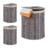3x Paniers à Linge Bambou -Komar || Wenko || Amadeus Soldes Magasin 16170f3124a44997aa886196894496ce