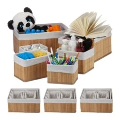 Lot De 24 Paniers De Rangement Noir -Komar || Wenko || Amadeus Soldes Magasin 192e79315618431ab702fbba75e1ad6b