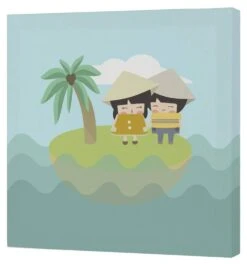 World Map Toile 27x27 (B) Cm