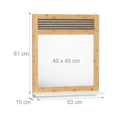 Miroir Mural Bois Avec Tablette Blanche -Komar || Wenko || Amadeus Soldes Magasin 1e3ba639cab14aa9ac6b6aca06a6a7ce