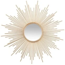 Miroir Mural Décoratif GOLD SUN Ø 100 Cm