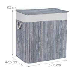 Panier à Linge En Bambou 3 Compartiments -Komar || Wenko || Amadeus Soldes Magasin 20c238115dd543bd856d2d8b69853aa7