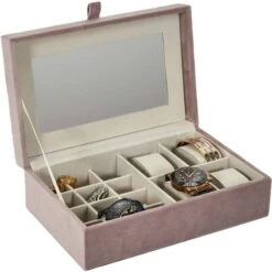 Boite à Bijoux Et Montres En Velours -Komar || Wenko || Amadeus Soldes Magasin 219fc975f33d49a7983e92b89f3ec850