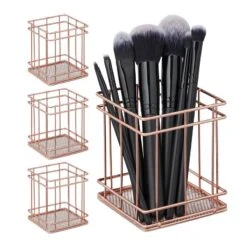 4x Pots à Pinceau De Maquillage Carré