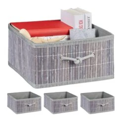 4x Paniers De Rangement En Bambou 38 4x Paniers De Rangement En Bambou -Komar || Wenko || Amadeus Soldes Magasin 24e14414dcbc4cc383a4a53104ffa59e