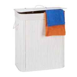 Panier à Linge Bambou 2 Compartiments -Komar || Wenko || Amadeus Soldes Magasin 257c9ccaa3a14d77bd27150f38542c44