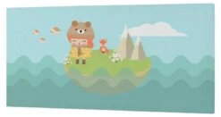 World Map Toile 27x54 Cm