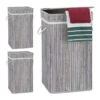 Lot De 3 Corbeilles Linge Bambou Gris -Komar || Wenko || Amadeus Soldes Magasin 2ef82b206a7544db98d327819911ec01
