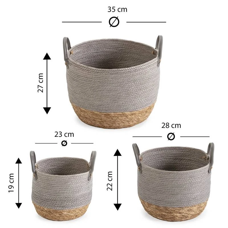 Set De 3 Paniers Neves Fibre Naturelle 7 Set De 3 Paniers Neves Fibre Naturelle – Image 5