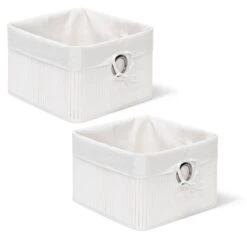 2x Corbeilles Panier De Rangement Bambou