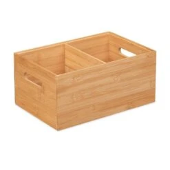 Boîte En Bambou 2 Compartiments Poignées -Komar || Wenko || Amadeus Soldes Magasin 316413e9b4b8465d871ab7544cb21e6d