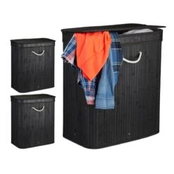 Lot De 3 Paniers à Linge En Bambou