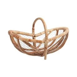 Panier En Rotin Et Grillage