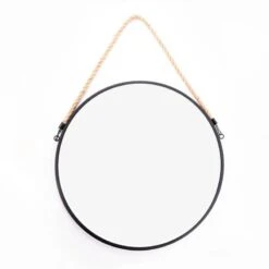 Miroir Mural Rond Sur Ficelle, Ø 37 Cm