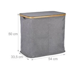 Panier à Linge 2 Compartiments Gris -Komar || Wenko || Amadeus Soldes Magasin 35e2999946e94402ba68c11f312309ac