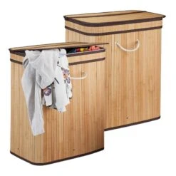 Lot De 2 Paniers à Linge Bambou Gris 40 Lot De 2 Paniers à Linge Bambou Gris -Komar || Wenko || Amadeus Soldes Magasin 361b5d98a8f34de7b83fabc2fe51eb2e