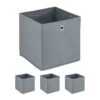 Lot De 4 Boîtes De Rangement Grises -Komar || Wenko || Amadeus Soldes Magasin 37f174a9fd614c79ac5f55e344858ae1