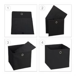 Lot De 6 Boîtes De Rangement Noir -Komar || Wenko || Amadeus Soldes Magasin 3b2f167f28604169a1a79fb3b6c48bf4