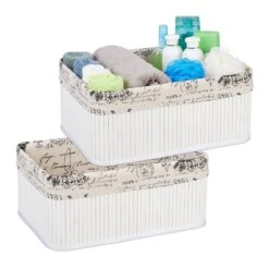 2x Paniers De Rangement En Bambou Motifs -Komar || Wenko || Amadeus Soldes Magasin 3bf51cdba092409a97218048de813de6