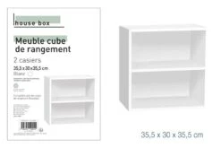 Etagère Cube Rangement 2 Cases -Komar || Wenko || Amadeus Soldes Magasin 3e26a4e894f3476ab2e6cf727d847491