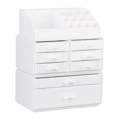 1x Organiseur Make Up Tiroirs Noir Doré -Komar || Wenko || Amadeus Soldes Magasin 3fec4a9341b142e894ecb04757b9140a